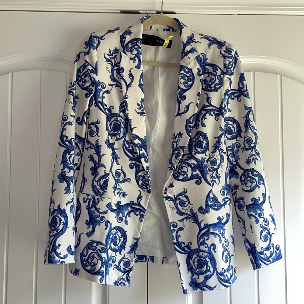 Zara Baroque Printed Blazer